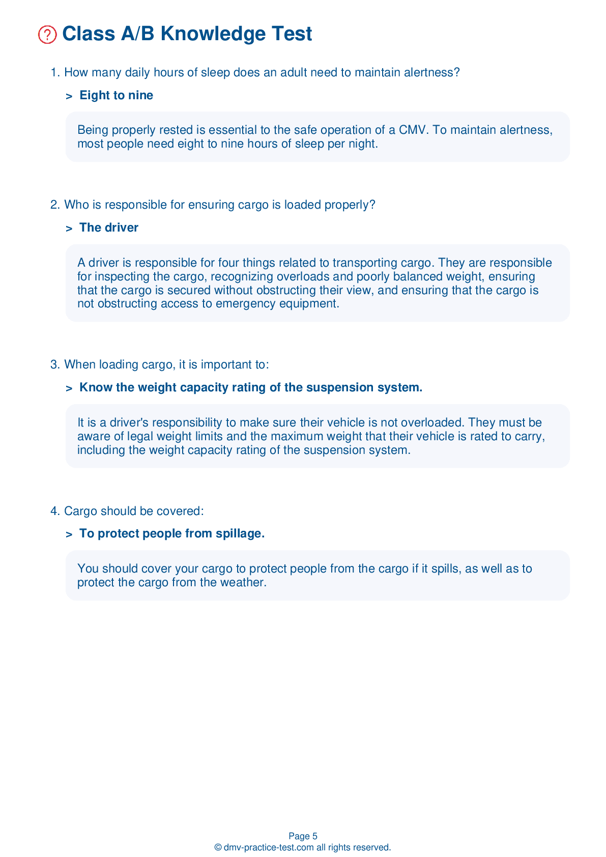 2024 Arizona DMV CDL Test Cheat Sheet 99 Pass Rate 