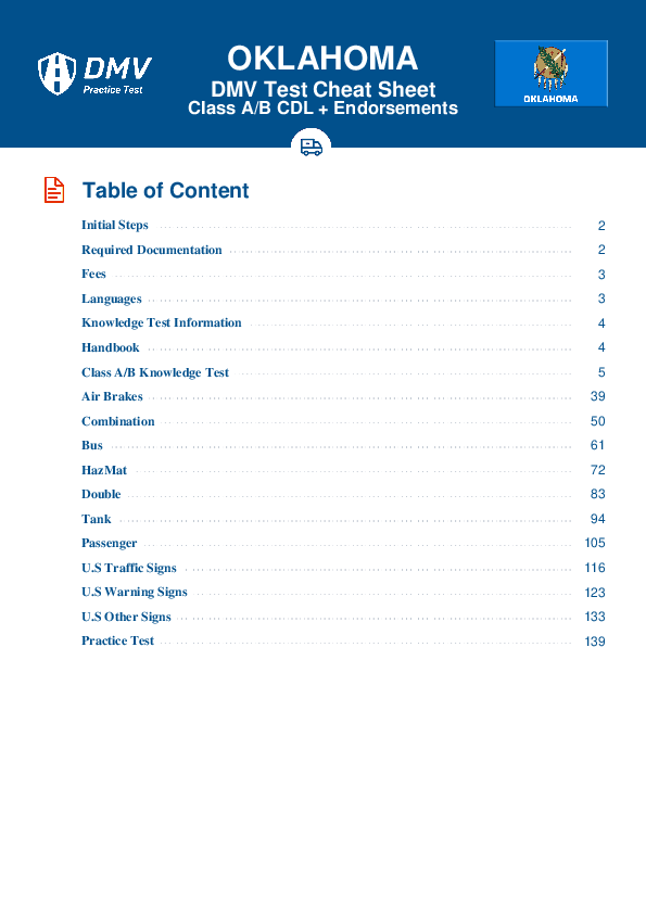 cdl practice test oklahoma