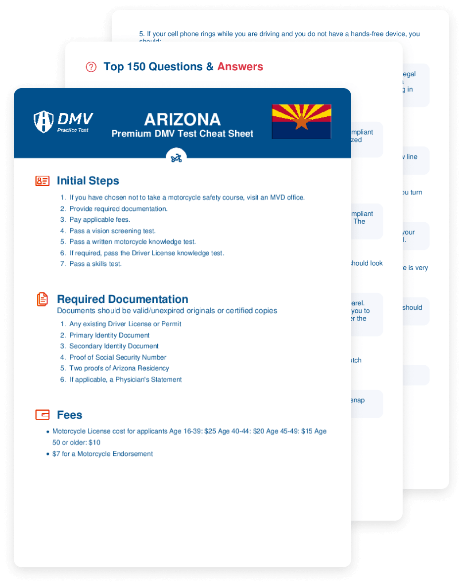 Get a cheat sheet with real OMV test questions