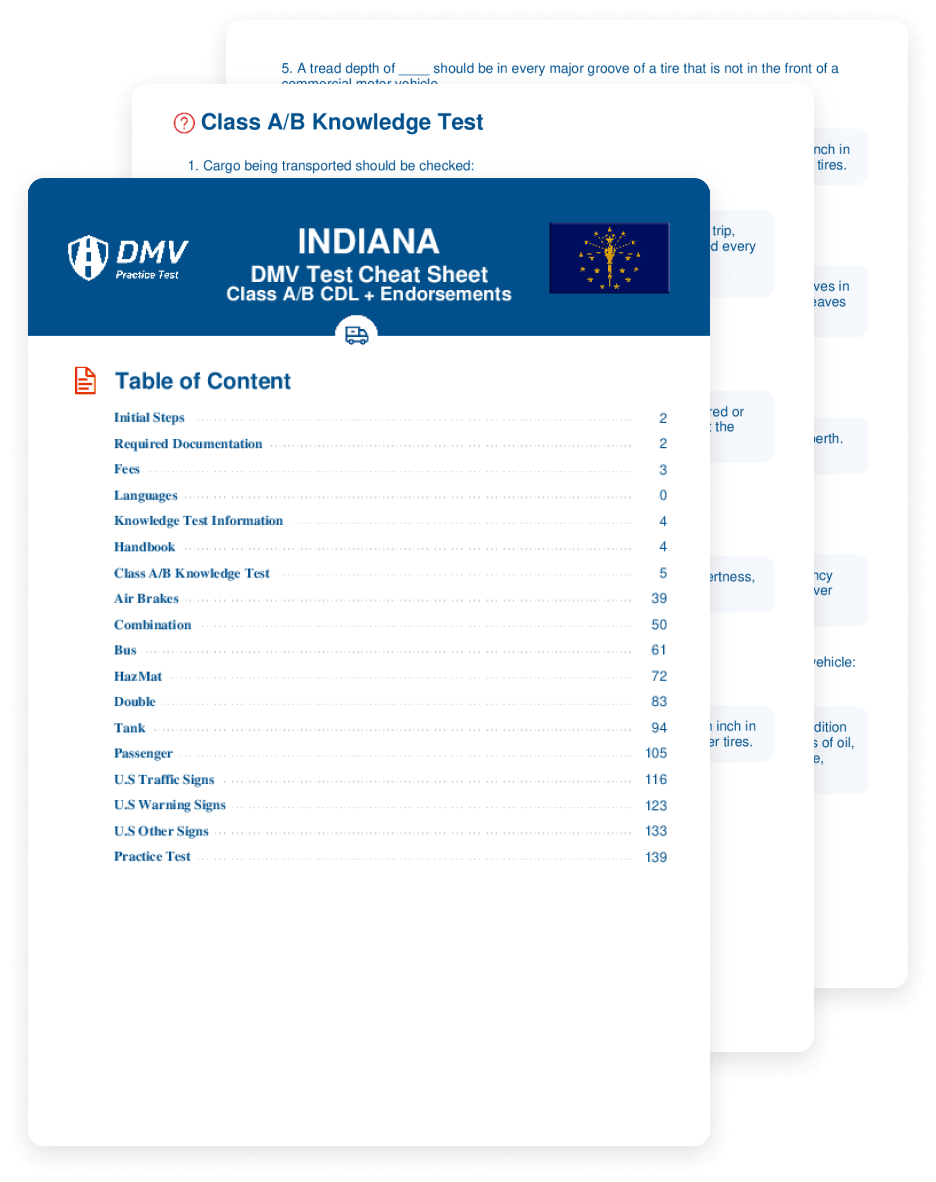 Get a cheat sheet with real DMV CDL test questions