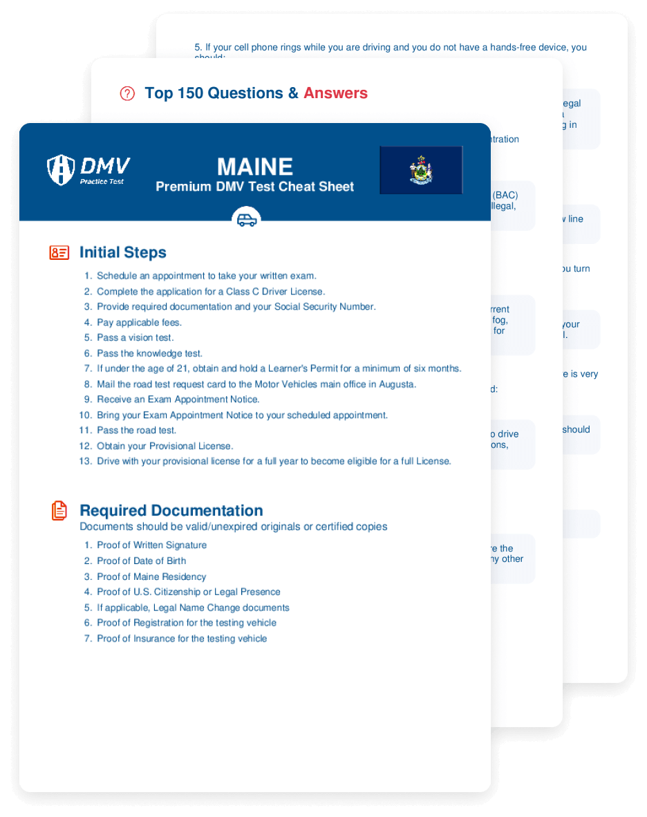 Get a cheat sheet with real RMV test questions