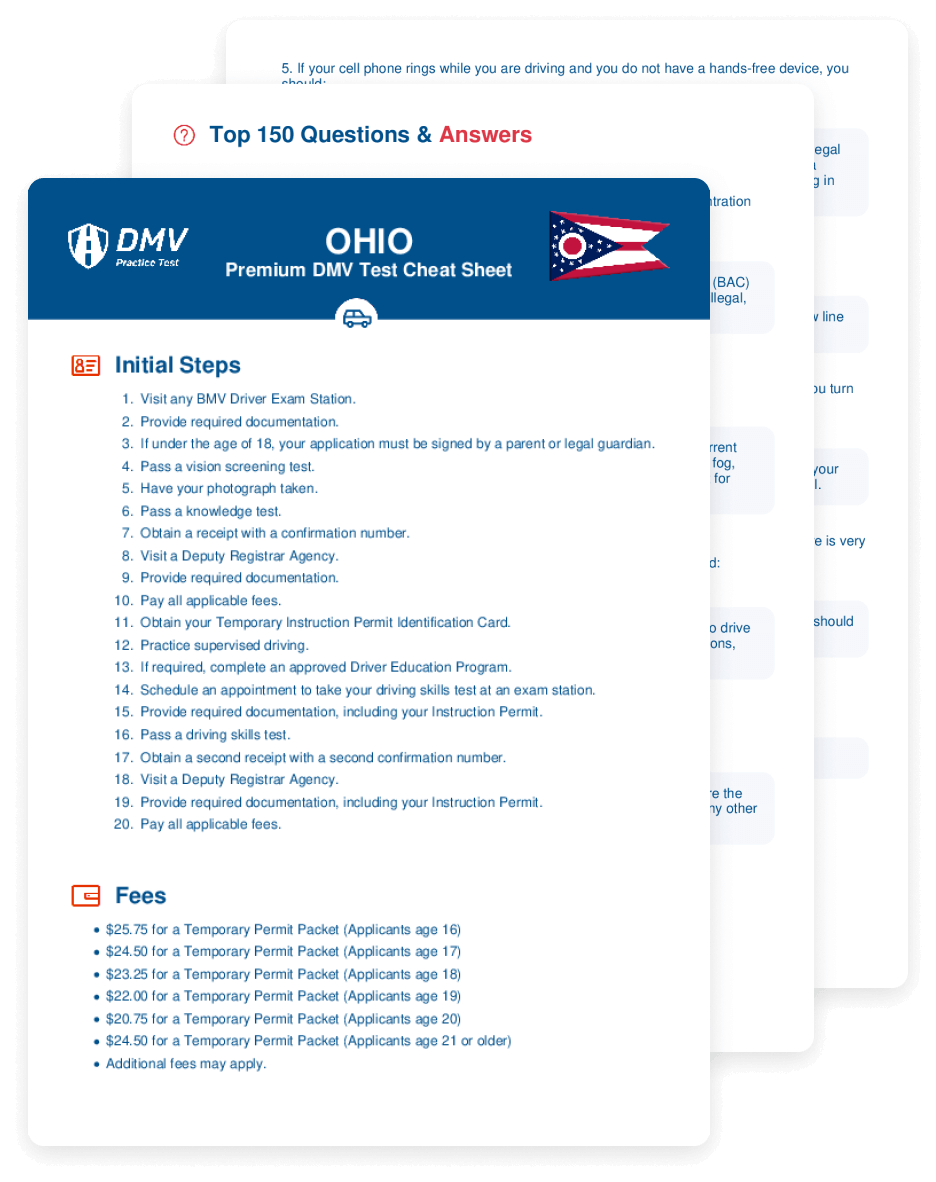 Get a cheat sheet with real BMV test questions