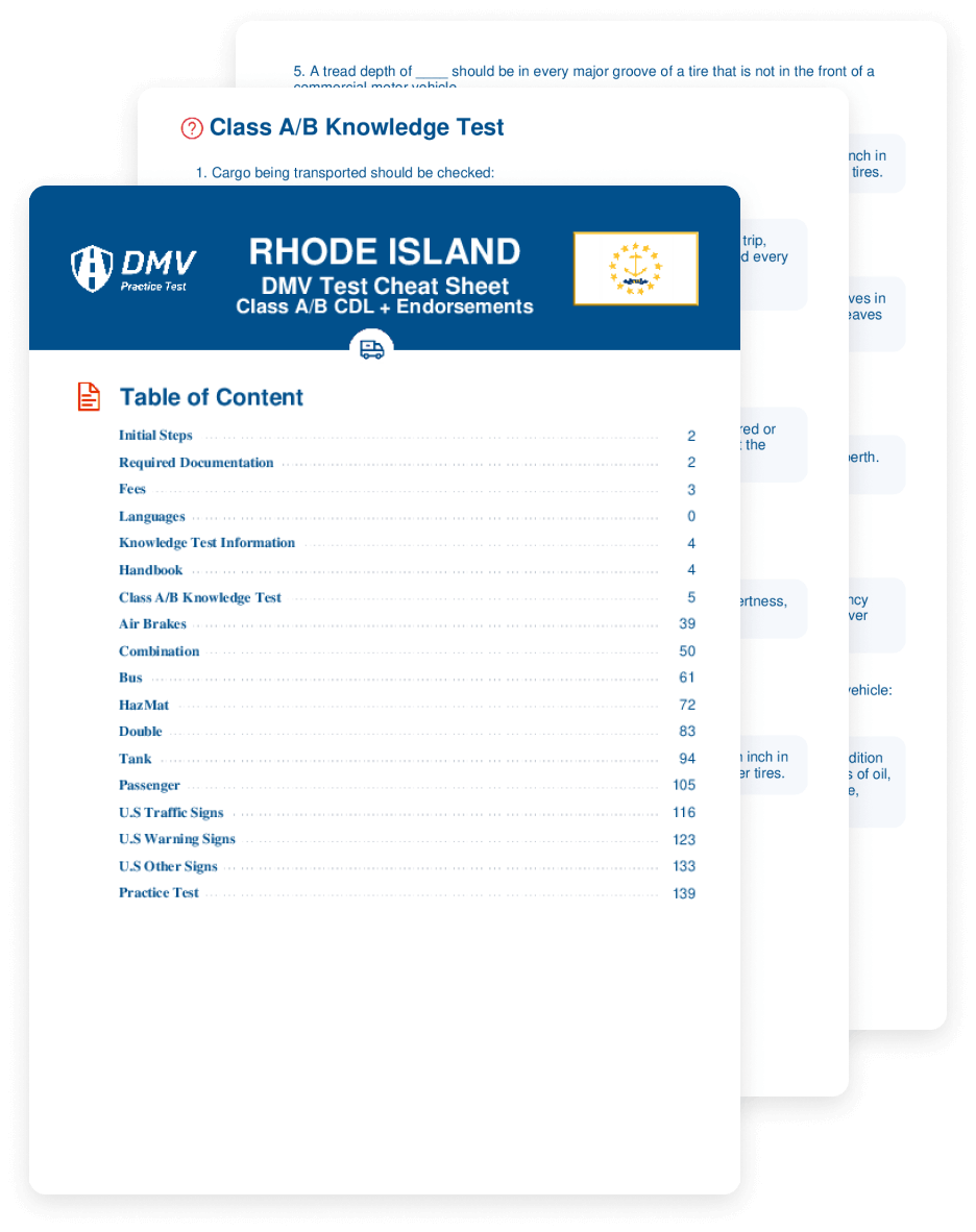 Get a cheat sheet with real DMV CDL test questions